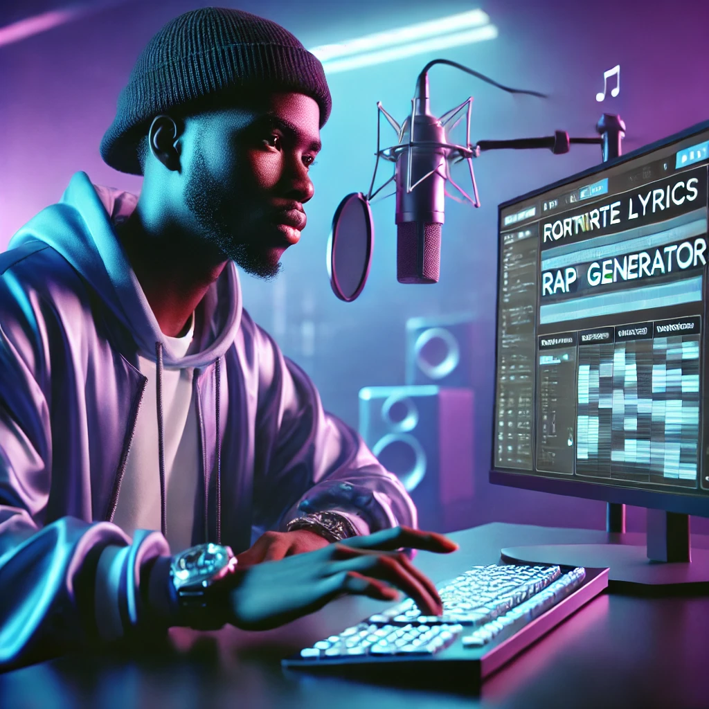 Scriptonite Rapper Creating Epic Verses with a Fortnite Rap Lyrics Generator | Free Lyric ...